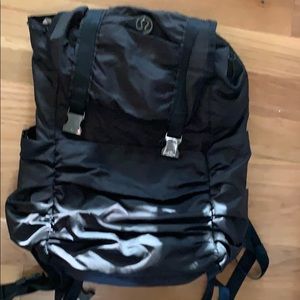 Lululemon multi pocket black nylon backpack
